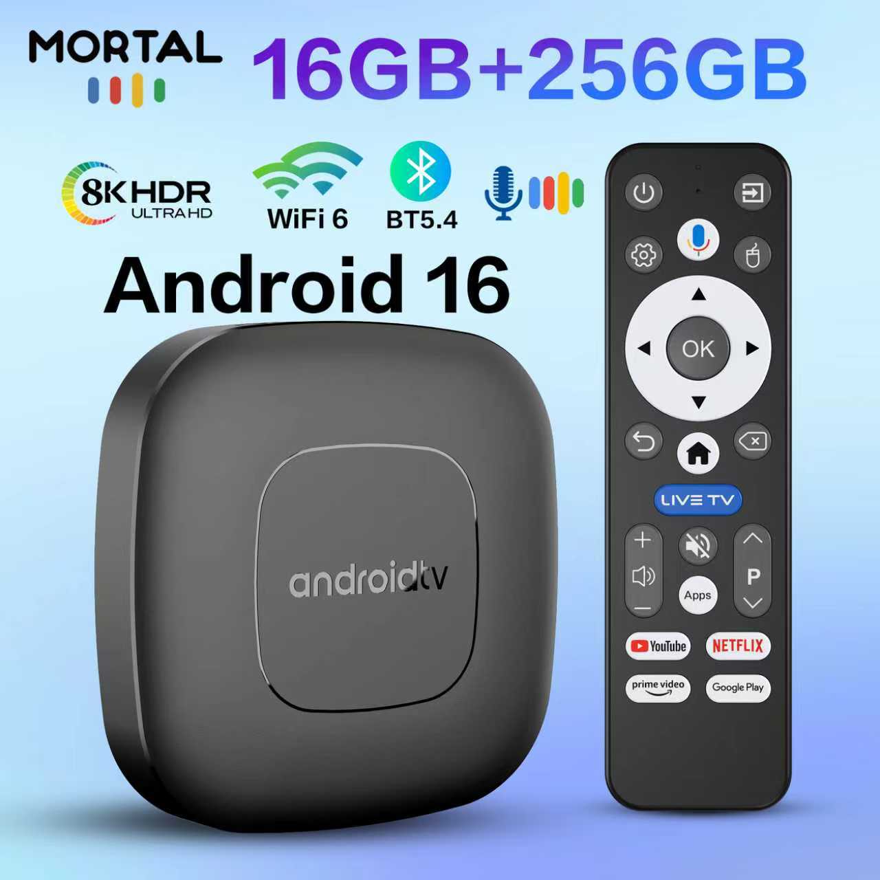 Ddr3 8Gb - TV-Box mit Android 16, Google Assistant,
