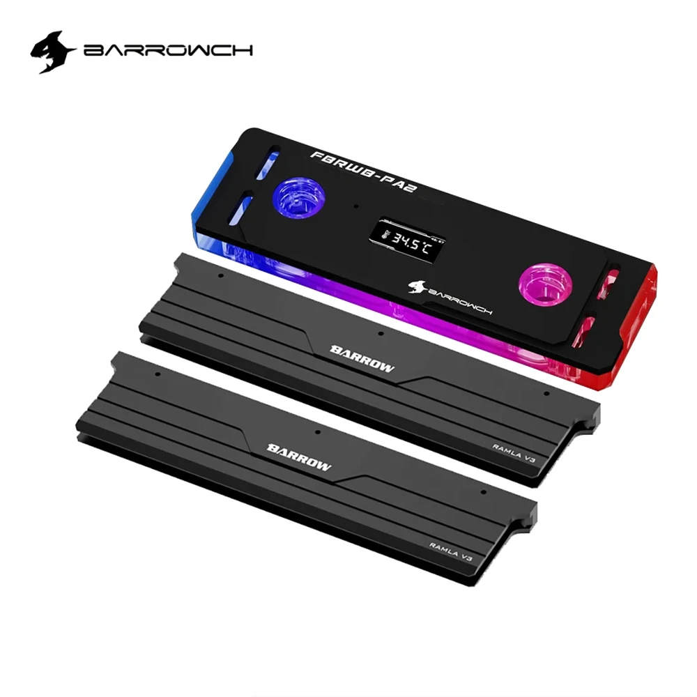 Ddr4 Ram - Barrowch DDR5/DDR4 Wasserkühler Speicherblock mit TFT-Digitalanzeige