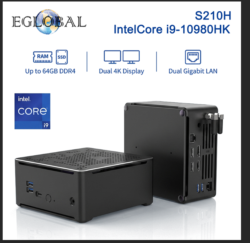 Ecc Ram Server - EGLOBAL i9-10980HK Workstation Mini-PC (5,3 GHz),
