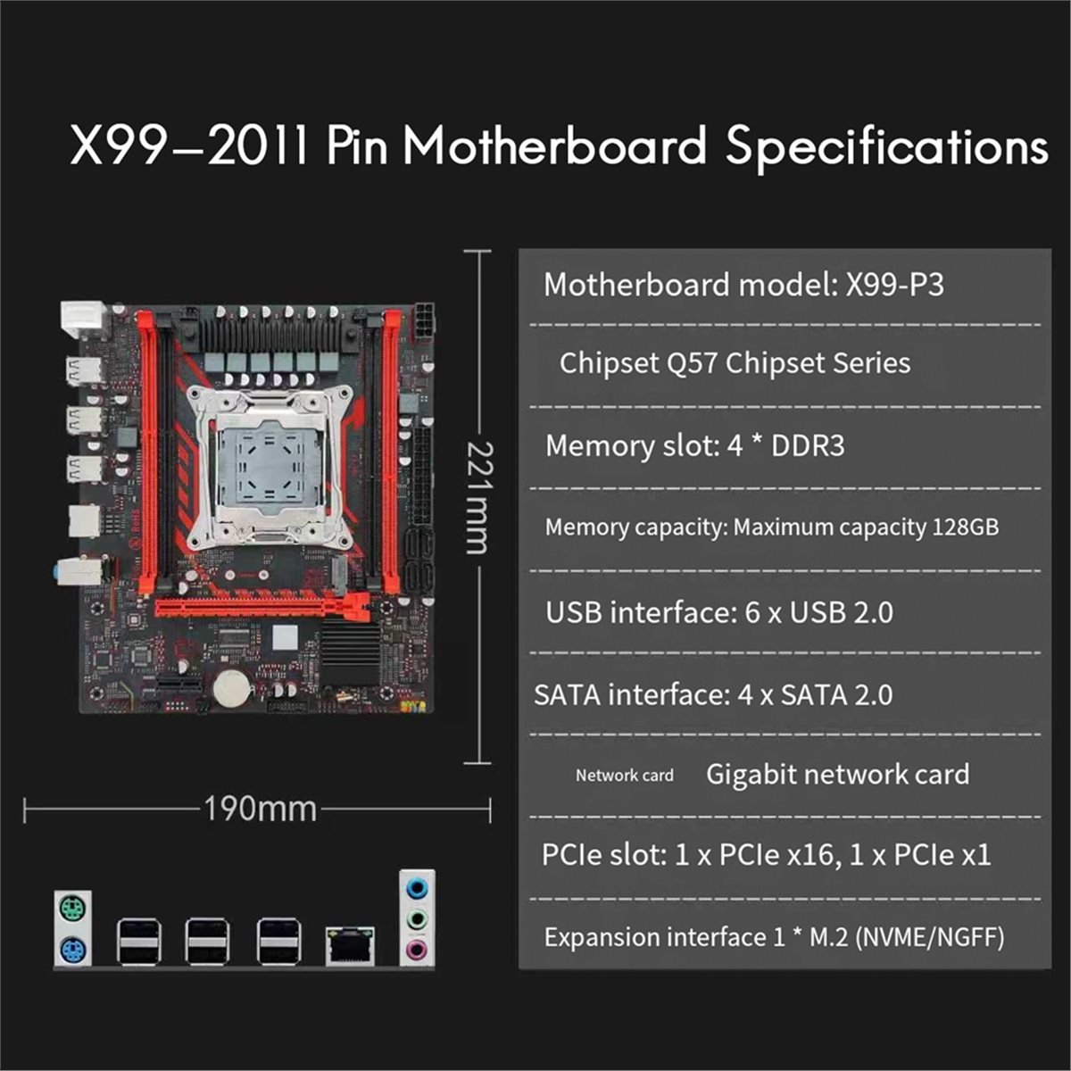 (A01R) X99 Motherboard X99 P3  – Ddr3 Ram Bewertung und Preis